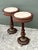 Vintage Regency Ormolu Pedestal Table With Inset Marble - Set of 2 For Sale - Image 9 of 12
