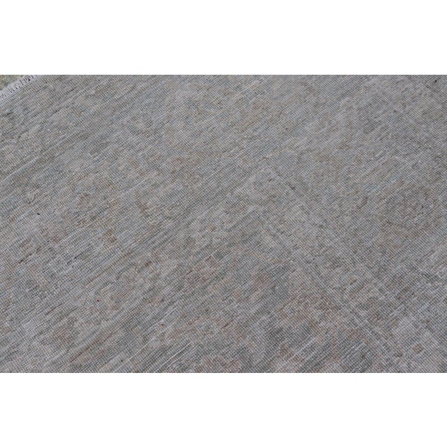 Modern Tabriz Design Rug by Keivan Woven Arts in Soft Green Tones 8'10 X 11'10 For Sale - Image 12 of 12