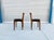 Wood 1960s Mid Century Walnut and Vinyl Dining Chairs Refinished - Set of 5 For Sale - Image 7 of 12