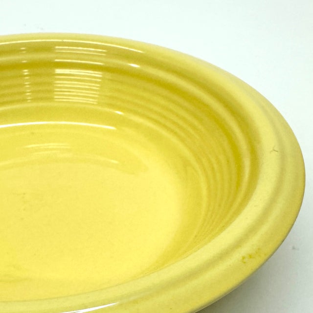 Ribbed Lemon Yellow Ceramic Soup or Breakfast Bowls by Gibson Usa - Set of 4 For Sale - Image 10 of 12