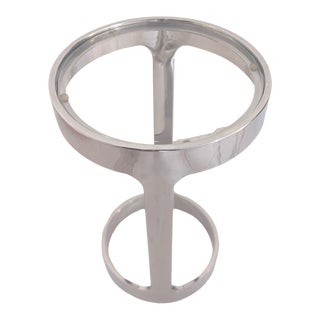 Dax Round Chrome Pull Up Side Table For Sale