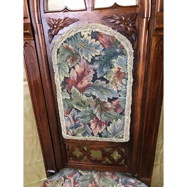 Late 19th Century The Throne of the High Church: Late 19th Century Gothic Revival Oak Accent Chair For Sale - Image 5 of 11
