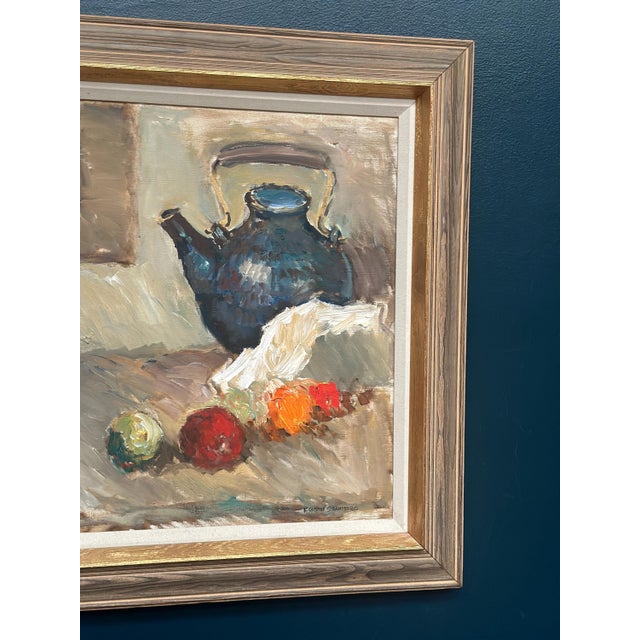 Karl Gustav Strandberg, Still Life with Kettle, 1960s, Oil Painting on Canvas, Framed For Sale - Image 12 of 18