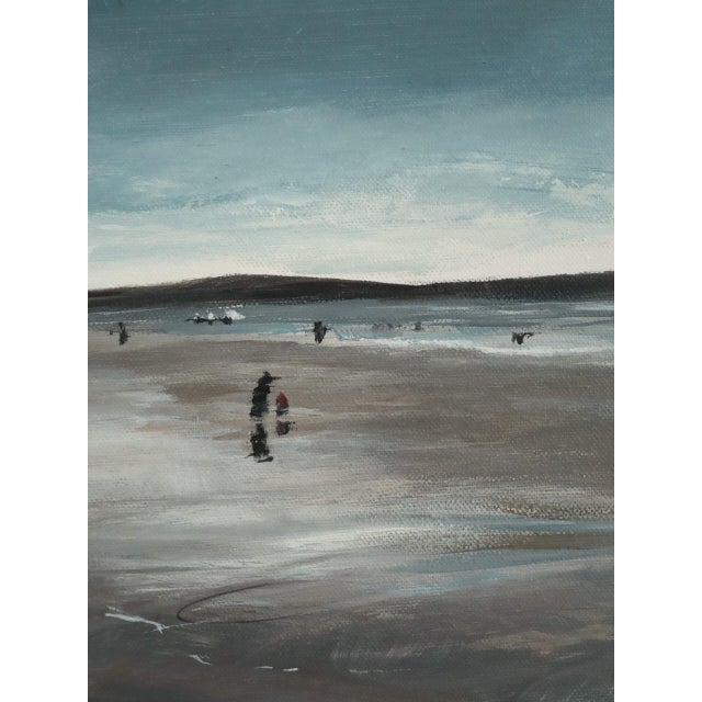 Contemporary 'In the Moment' Original British Coastal Landscape Acylic Painting by British Artist Nicky Knill Jones, Unframed For Sale - Image 9 of 12