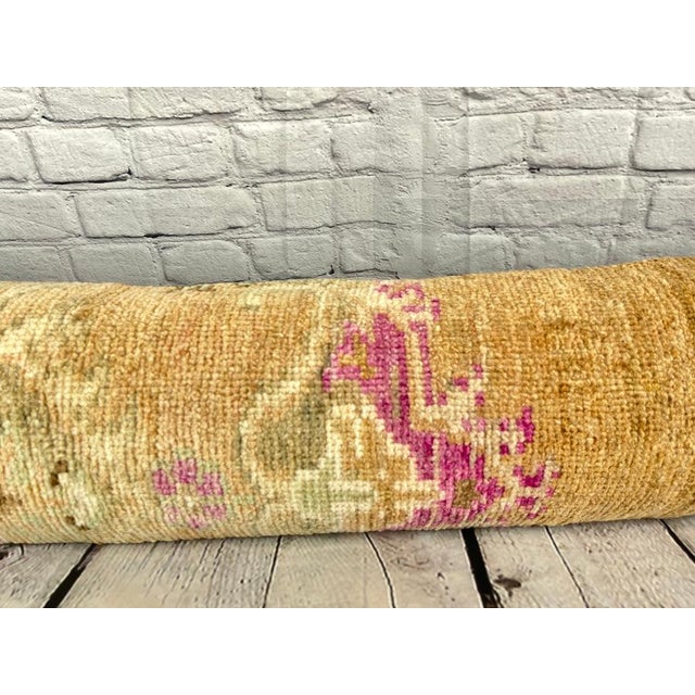 12 x 46 Lumbar Rug Pillow Lush Comfort Turkish Pillow Cushion Cover For Sale In Houston - Image 6 of 8