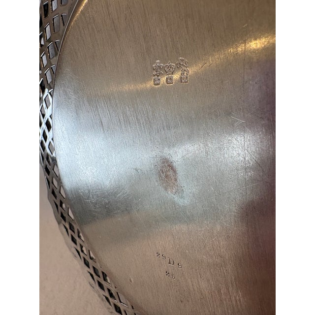 Early 20th Century Round Silver Dish For Sale - Image 4 of 5