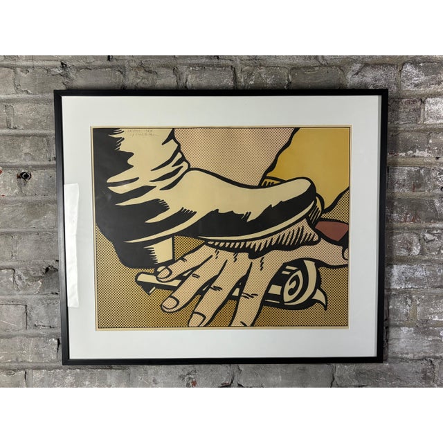 1960s After Roy Lichtenstein Hand & Foot Print, Framed For Sale - Image 5 of 8