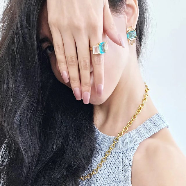 Contemporary Annette Studs, Purple, Pierced For Sale - Image 3 of 3