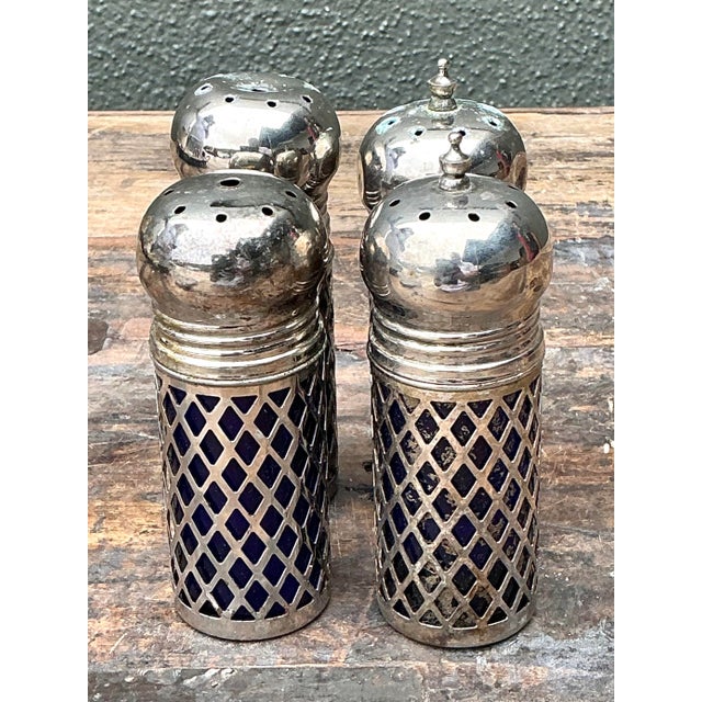 Vintage Sterling and Plate Assorted Salt Shakers - Set of 12 For Sale - Image 4 of 12