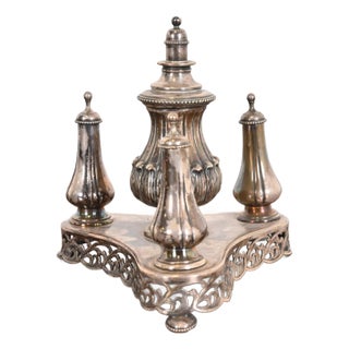 Tiffany & Co. Antique Victorian Silverplate Table Cigar Lighter For Sale