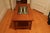 Arts & Crafts Early 21st Century Frank Lloyd Wright Inspired Solid Wood Coffee Table With Stained Glass Inset For Sale - Image 3 of 6