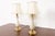 Mid-Century Modern Lenox Lighting by Quoizel Hollywood Regency Porcelain and Brass Table Lamps, Pair For Sale - Image 3 of 13