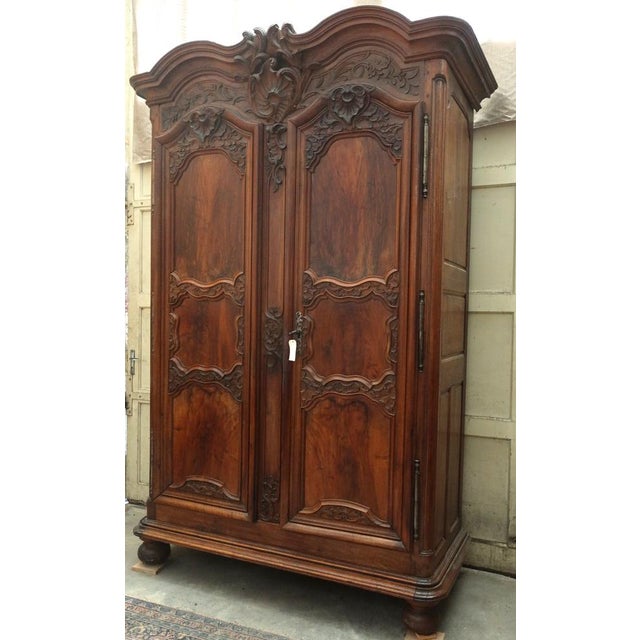 Antique Lyonnaise Walnut Wardrobe For Sale - Image 15 of 16