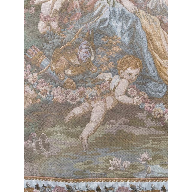 Vintage Aubusson Style Jaquar Tapestry with François Boucher Design, 1970s For Sale - Image 4 of 18