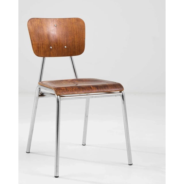 20th Century German Metal and Wooden Chair For Sale - Image 12 of 12