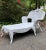 Victorian White Wicker Chaise/ Lounge Chair Beautifully Woven Detailed Design Very Well Made, Comfortable & Stylish