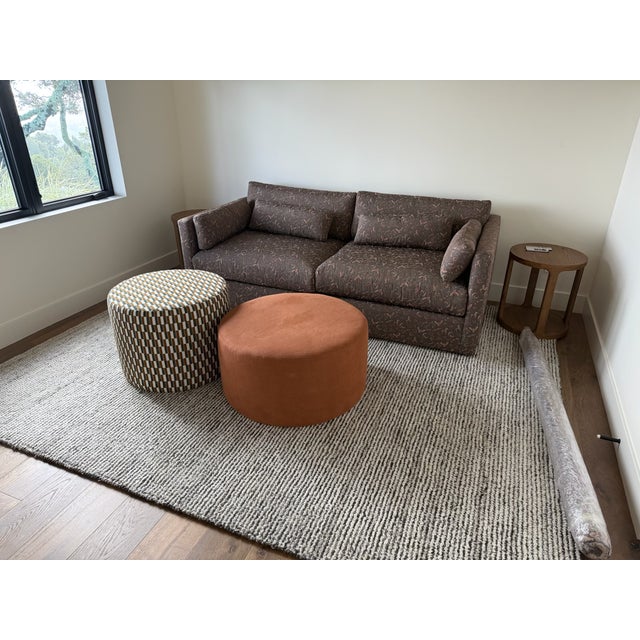 Custom Furniture Builders Custom-Made 82" Designer Sofa With Holland & Sherry Fabric For Sale - Image 4 of 4