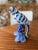 Vintage Hand-Painted Ceramic Chinoiserie Parrot in Classic Blue and White For Sale - Image 4 of 9