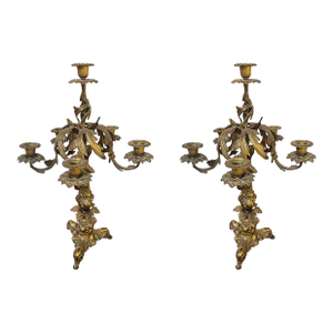 Pair of Bronze Candlesticks