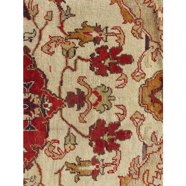 1930s Turkish Sivas Rug With Red, Taupe, Light Green and Cream Colors For Sale In Atlanta - Image 6 of 8