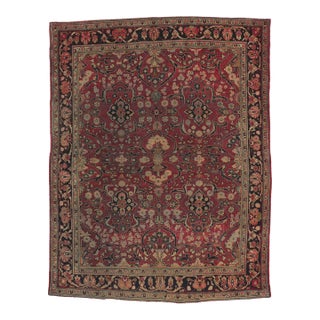 Antique Persian Mahal Rug 09'00 X 11'07 For Sale