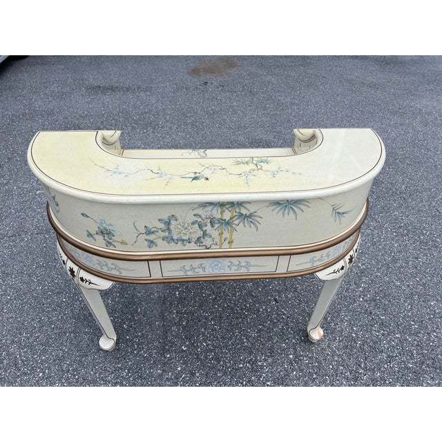 Wood 1980s Chinoiserie Carlton House Desk For Sale - Image 7 of 10