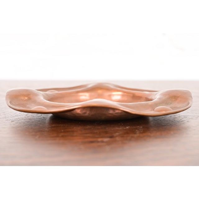 Stickley Gustav Stickley Signed Hammered Copper Ashtray or Catchall, Circa 1910 For Sale - Image 4 of 10
