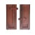 Pair Vintage Chinese Brown Fujian Style Carving Wood Wall Door Panels For Sale - Image 10 of 12