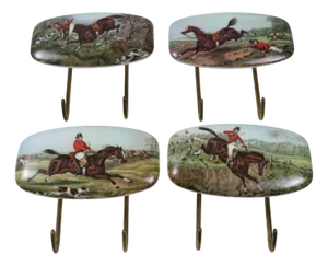 Mid-Century Italian Clothing Hangers, 1950s, Set of 4