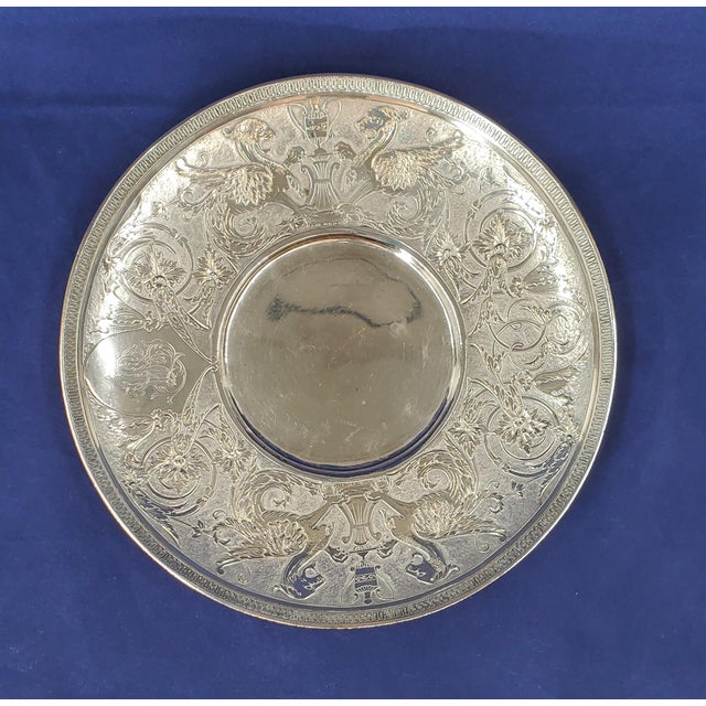 Mid 19th Century Tiffany & Co Sterling Griffin Dragon Plate Demitasse Saucer 1863 For Sale - Image 18 of 18