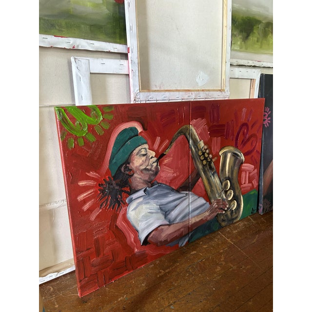 2020s Assemby, Oil on Canvas, Seromo Okoro, (2026) For Sale - Image 5 of 5