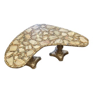 Mid Century Kidney-Shaped Coffee Table For Sale