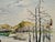 Rustic Henry Emil Salloch Original Watercolor on Paper Marshland Landscape, 1948. For Sale - Image 3 of 6