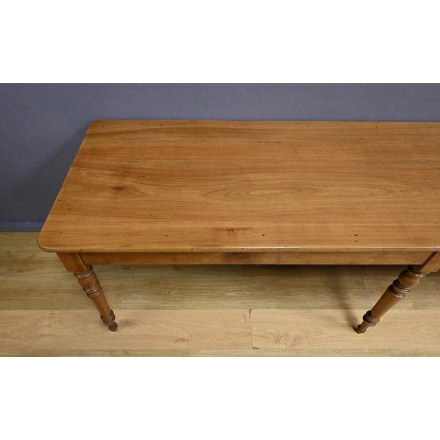 Cherrywood Farmhouse Table, Late 19th Century For Sale - Image 4 of 16