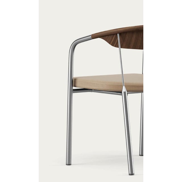 Wood Chairman Chair in Walnut with Upholstery in Lime by Henrik Tengler for One Collection For Sale - Image 7 of 16
