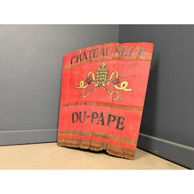 Red Chateauneuf Du Pape Wall Decor, 1950s For Sale - Image 8 of 9