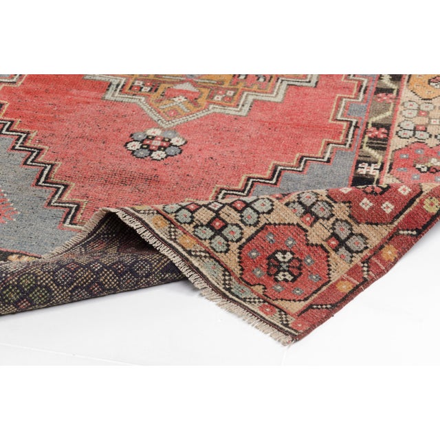 1950s Anatolian Kurdish Floral Carpet For Sale - Image 6 of 10