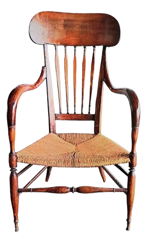 Antique 19th C Country French Desk Chair