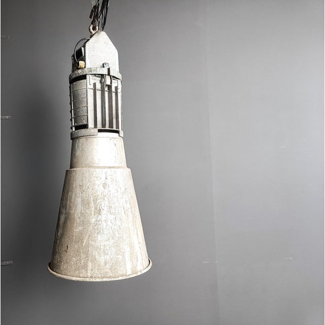 Large Industrial Pendant Lamp by Mazda, 1950s For Sale - Image 6 of 14