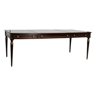 Antique English Leather Top Regency Style Desk or Library Table For Sale