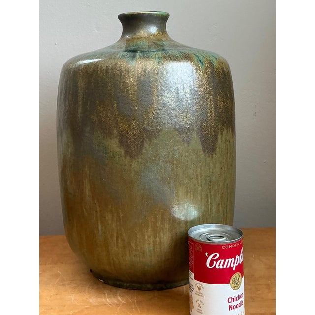 Vintage Handcrafted Studio Pottery Vase For Sale - Image 9 of 11