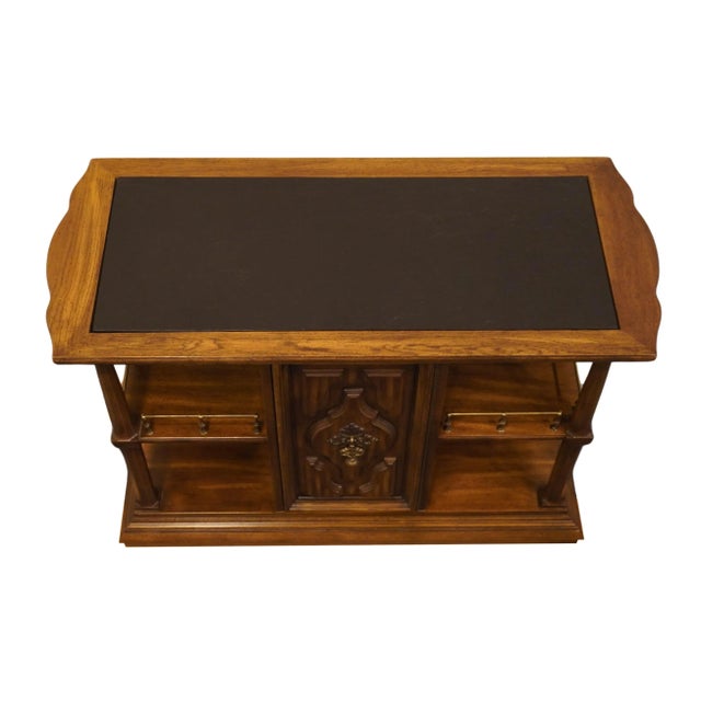 Late 20th Century Unique Furniture Spanish Mediterranean Style 42" Server Buffet W. Stone Top For Sale - Image 5 of 10