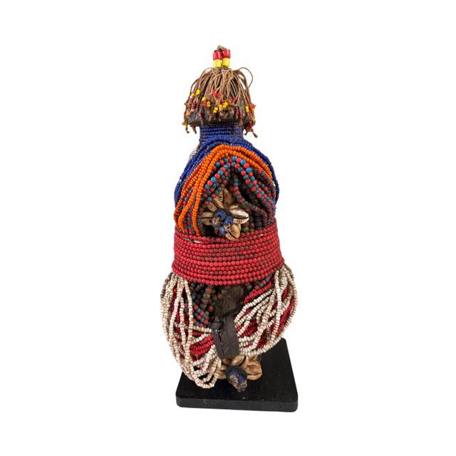 African #1227 Vintage African Beaded Fali Fertility Doll Cameroon 11" H For Sale - Image 3 of 9