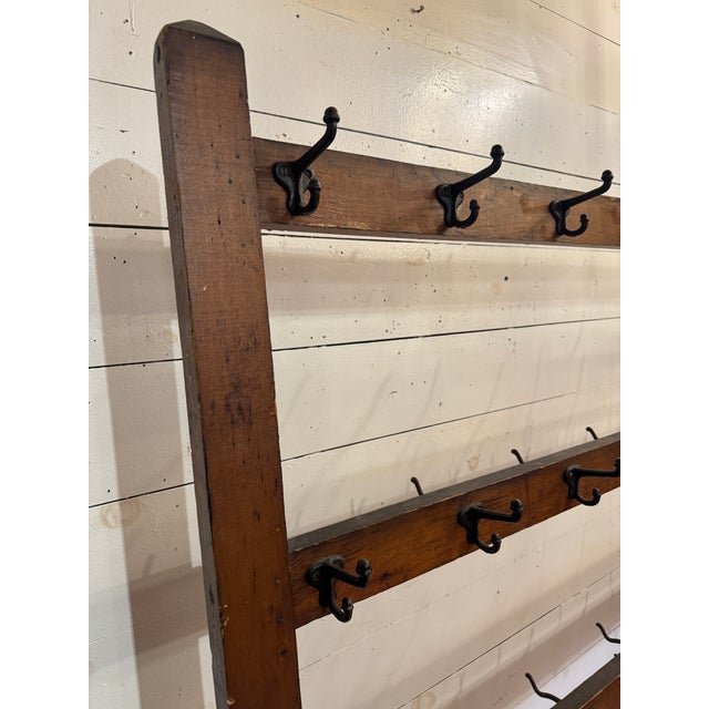 Early 20th Century Early 20th Century Multi Hook Wooden Coat Stand For Sale - Image 5 of 10