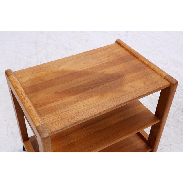 Vintage Serving Trolley in Teak For Sale - Image 6 of 12