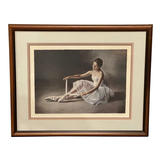 Late 20th Century Louis Russomanno "Interlude" Signed Limited Edition Lithograph, 133/300, Framed With Original Coa For Sale