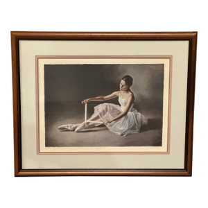 Late 20th Century Louis Russomanno "Interlude" Signed Limited Edition Lithograph, 133/300, Framed With Original Coa