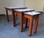 Vintage Wood Cigognes Nesting Tables with Blue Ceramic Tiles, 1950s, Set of 3 For Sale - Image 14 of 14