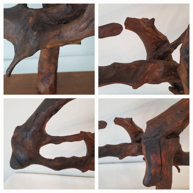 1994 Wood Sculpture "Circle of Life" Signed Nicolae Serban Transylvania 18"w Modernist Expressionist Folk Art For Sale - Image 10 of 12