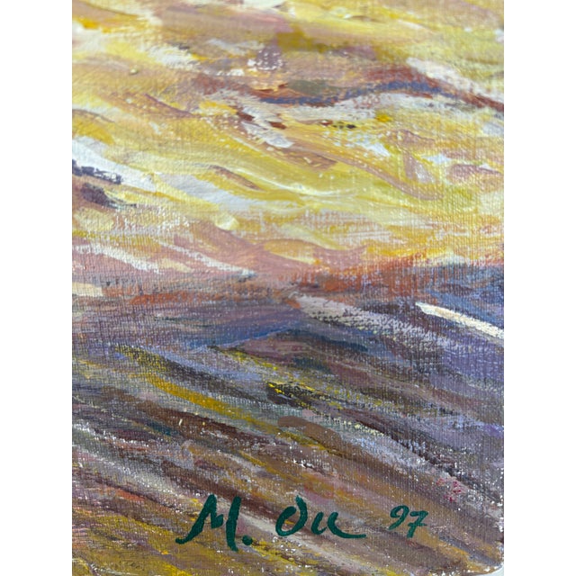 Study of “ Piazzetta a Sesto Di Ponte a Moriano" by Adolfo Tommasi Painting by Ming W. Ou 1997 Painting on Canvas Board For Sale - Image 4 of 8